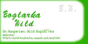 boglarka wild business card